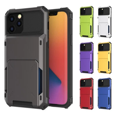$12.48 • Buy Case For IPhone 11 12 13 14 Pro Max X XR 8 7 6s+ Armor Rugged Hybrid Card Cover
