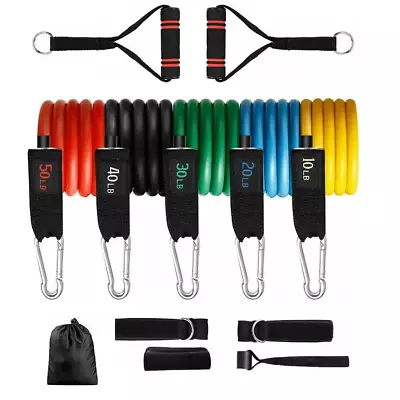$15.96 • Buy 1 Set X 13Pc Yoga Resistance Band Home Workout Set With Handles