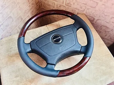 AMG Mercedes Steering Wheel Wood & Nappa New Leather W210 W202 W140 R129 W124 • $998