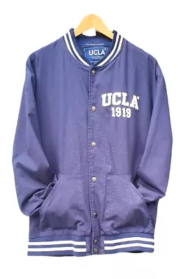 Varsity Jacket Coat Men's UK Size Large Blue 100% Cotton • £16.95