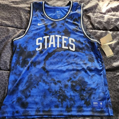 £27.04 • Buy Nike Team USA USMNTx NBA Soccer STATES Basketball Jersey DN1134-452 Men's XLarge