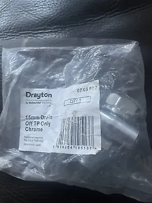 1 X Drayton Pegler 1/2  BSP X 15mm Radiator Valve Drain Off Tail Piece Adapter • £6.49