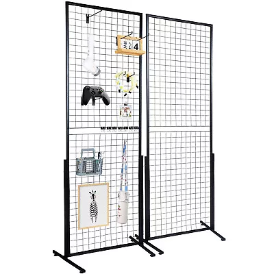 VEVOR 2' X 5.6' Grid Wall Panels Tower 2 Packs Wire Gridwall Display Racks • $89.99