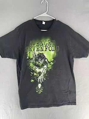 Avenged Sevenfold Shirt Mens XL Crew Neck Short Sleeve Front Graphic Band Tee • $13.58