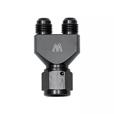 Y Block Adapter Fitting -8 AN Female To Parallel Exit Dual -6 AN Male 8/6/6 • $39.99