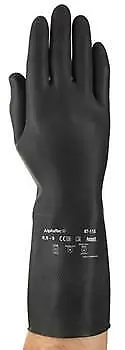 Ansell Marigold 87-118 G17K Heavy Duty Black Latex Rubber Household Gloves • £6.99