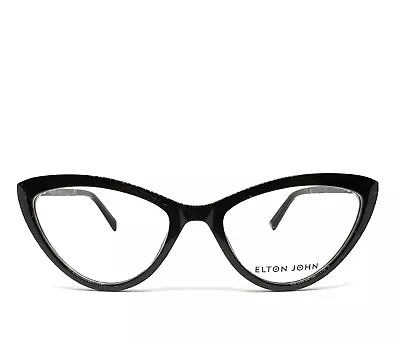 1 Unit New Elton John Black Eyeglass Frames 56-19-140 #724 • $102