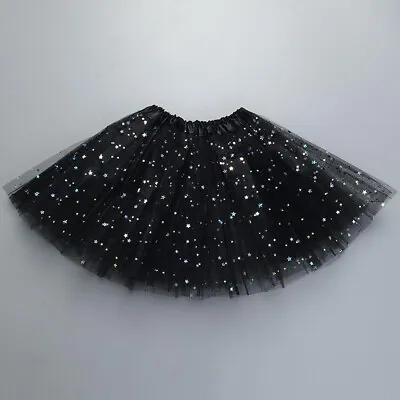 Sequin Tulle Tutu Skirt Kids Ballet Princess Dressup Party Baby Girls Dance Wear • $5.95
