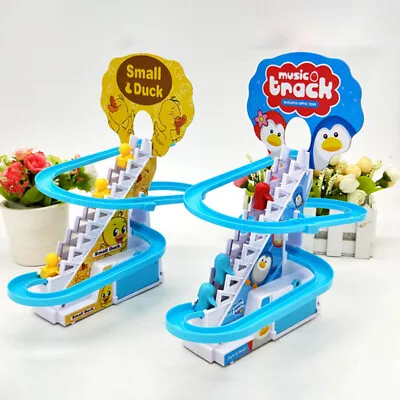 $20.50 • Buy Kids Rail Car Toys Small Duck Electric Race Tracks Climbing Stairs Doll Gifts
