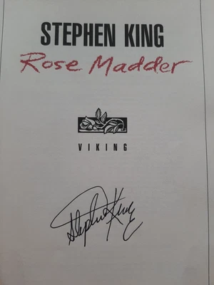 £340 • Buy Stephen King Signed Book Rose Madder