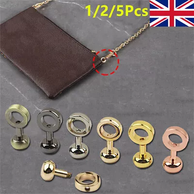 1/5 Set Metal Leather Hand Bag Purse Strap Belt Buckle Clasp Hardware Repair Kit • £6.77