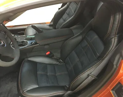 C6 Corvette 2005-2011 Replacement Leather Seat Covers Black With Special Design • $699.95