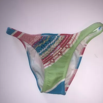 Vix Size Large Womens Multi Color Bikini Bottom With Sequin Details • $8.99