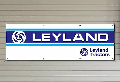 LEYLAND TRACTORS PVC Logo Banner For Your Workshop Garage Or Man Cave • £24.99