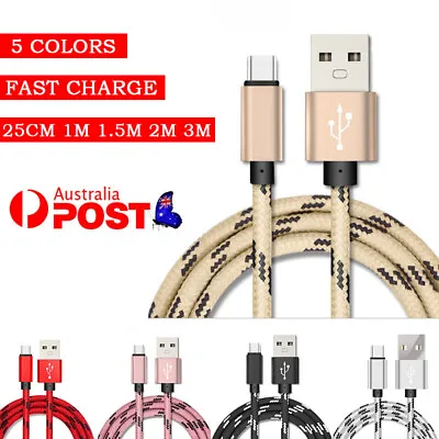 Fast Charging USB Type C Charger Cable For Samsung Galaxy S8 S9 S10e S10 Plus 3M • $8.36