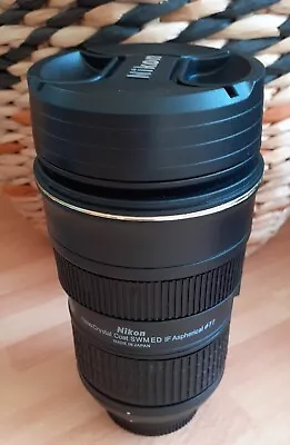 Nikon & Cannon Camera Lens Coffee Travel Mug Thermos Stainless • £9.99