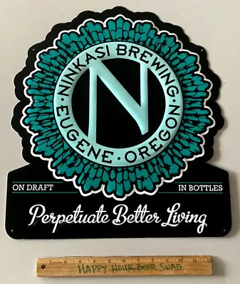 New Ninkasi Brewery Craft Beer Company Metal Tin Tacker Beer Sign Mancave Lot • $20