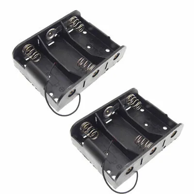 2PCS 3 X 1.5V C Type Size Slot Battery Power Supply Holder Case Box With Wire • $5.35