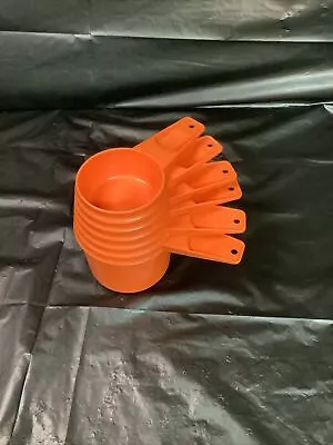 Complete Set Of 6 Vintage Harvest Orange Tupperware Measuring Cups • $18