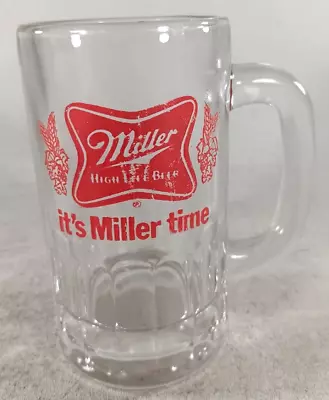 Miller High Life It's Miller Time Glass Beer Mug Stein 5  12oz • $10.37