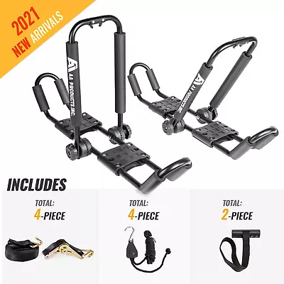 J-Style Bilateral Folding Kayak Carrier 180° Folding Motion Kayak Roof Rack • $129.90