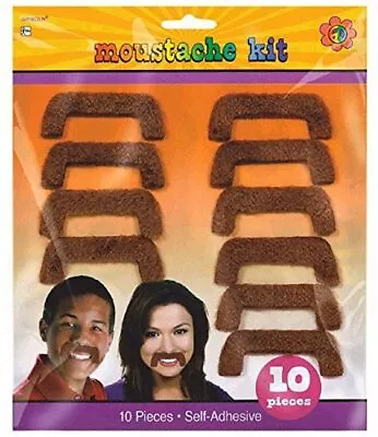 Party Mustache 60’s Handlebars 10 Count Stick-on • $9.99