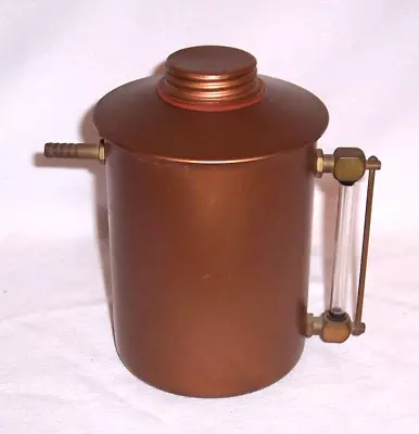 Vintage 6 1/2   Tall Stove Top Copper Distiller W Glass Handle Level Sight Glass • $199.99