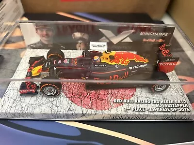 Minichamps 1/43 Red Bull RB12 Max Verstappen Japanese GP 2016 • $37.29