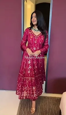 Indian Wedding New Suit Party Anarkali Gown Dress Wear Dress Bollywood Pakistani • $89.99
