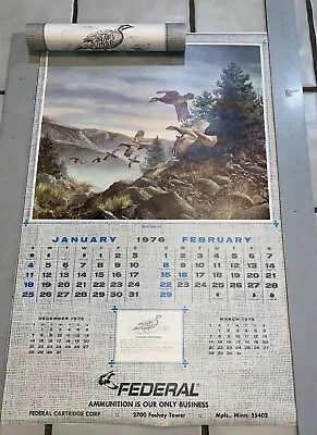 1976 Federal Cartridge Co Ammunition Minneapolis Advertising Calendar MAASS • $34.99