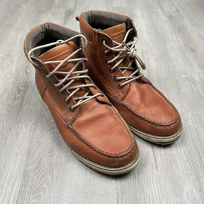 Levi Strauss Brown Leather Lace Up Dean Casual Chukka Boots Mens Sz 9.5 PLZ READ • $20