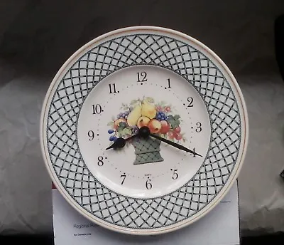 Villeroy & Boch Wall Clock Plate BASKET 10  Germany • $145.99