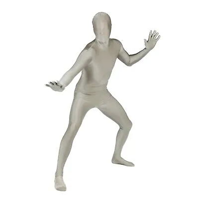 Silver Morphsuit M - XXL Men`s Women`s Skinsuit Zentai Suit Halloween Costume • $37.95