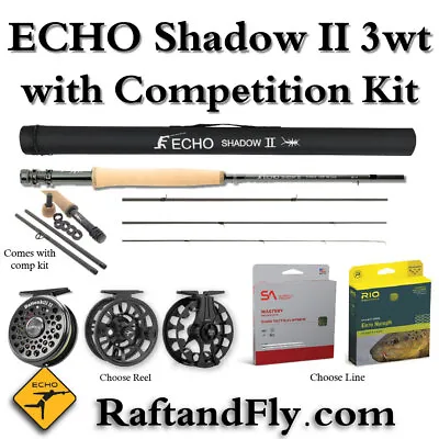 Back In Stock! Echo Shadow II 3wt Fly Rod Free Comp Kit - Add Line And Reel $349 • $289.99