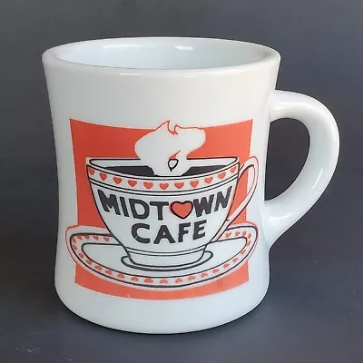 MTC MIDTOWN CAFE Logo Heavy Coffee Mug 1.1 Lb Restaurant Diner Ware HTF  • $18.75