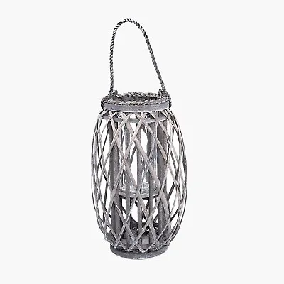 BH Lantern With Candle Holder Garden Lightning Table Lights Rattan • £15.99