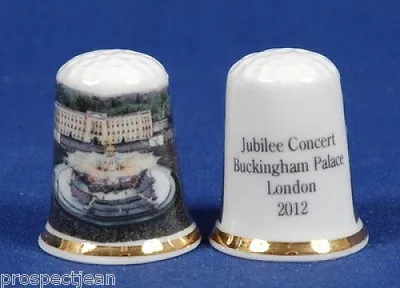 Queen's Golden Jubilee Concert London Buckingham Palace 2012 China Thimble B/87 • £2.99