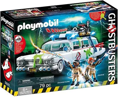 Playmobil Ghostbusters 9220 Ecto-1 With Light And Sound Effects For Children Age • £55.07