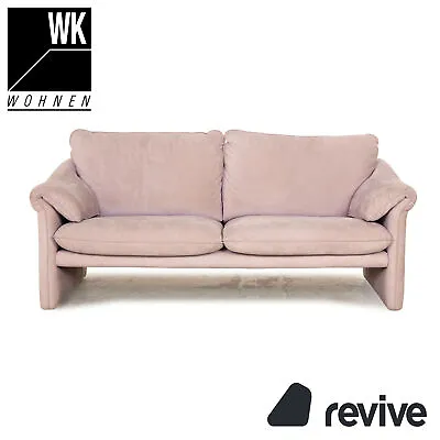 WK Wohnen WK 662 Milano Fabric Two Seater Pink Lilac Sofa Couch • £578.58