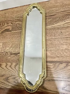 Vintage Home Interiors Gold Skinny Wall Accent Mirror Decor • $25
