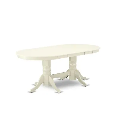 VAT-LWH-TP Vancouver Oval Double Pedestal Dining Room Table With 17  Butterfl... • $735.41