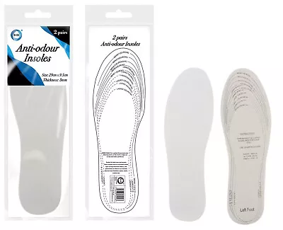 Shoe Insoles Anti Odour Inner Soles Unisex Trainer Boot Ladies Insoles 2 Pairs • £3.51