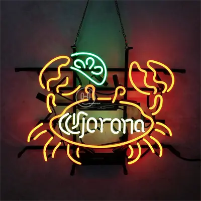 Corona Crab Neon Sign Light Tiki Bar Wall Hanging Advertising Sign Gift 19 X15  • $192.50