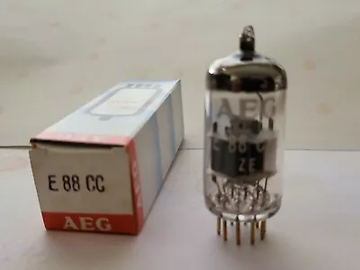 1x Mullard E88CC 6922 Dimple Disc Getter - Mitcham 1970 - AEG Label - NOS • $124.50