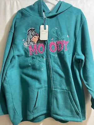 NWT Disney Eeyore Embroidered Teal Hoodie Women's 3XL  Brand New With Tags • $55