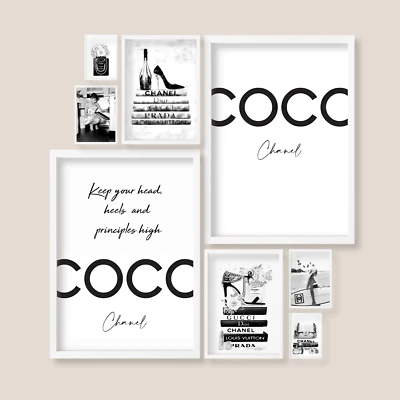 £7.99 • Buy Fashion Quote Designer Book Black & White Wall Art Poster Posters Print  A3 A4