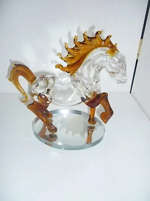 £45 • Buy Murano Vintage Trotting Horse On Mirror Base