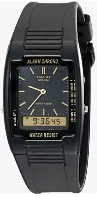 Casio Men's AQ-47-1E Classic Analogue-Digital Watch Black Dial • £19.50