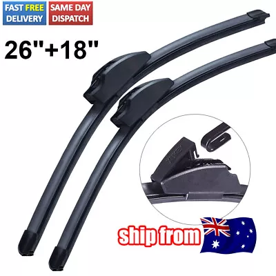 26 18   Windscreen Windshield Wiper Blades Front Window Fits J Hook Wiper Arm • $12.95