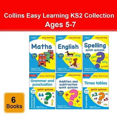 Collins Easy Learning KS2 6 Books Collection Ages 5-7 : Ideal For Home Learning • £15.40
